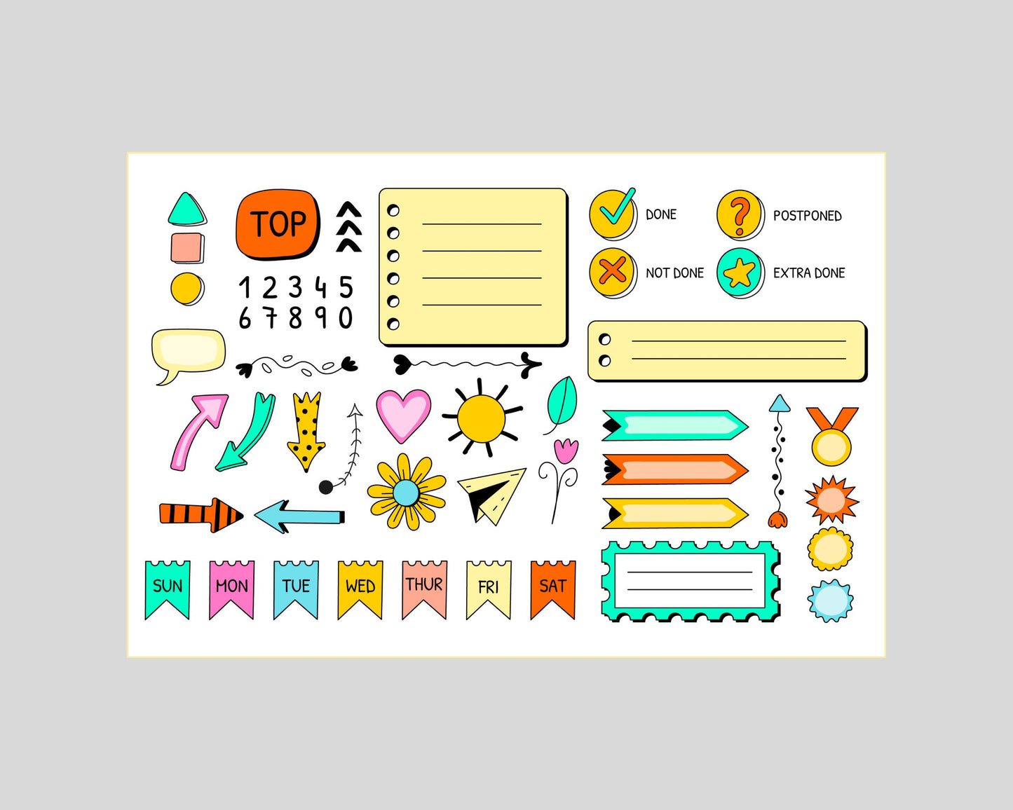 aesthetic digital planner stickers