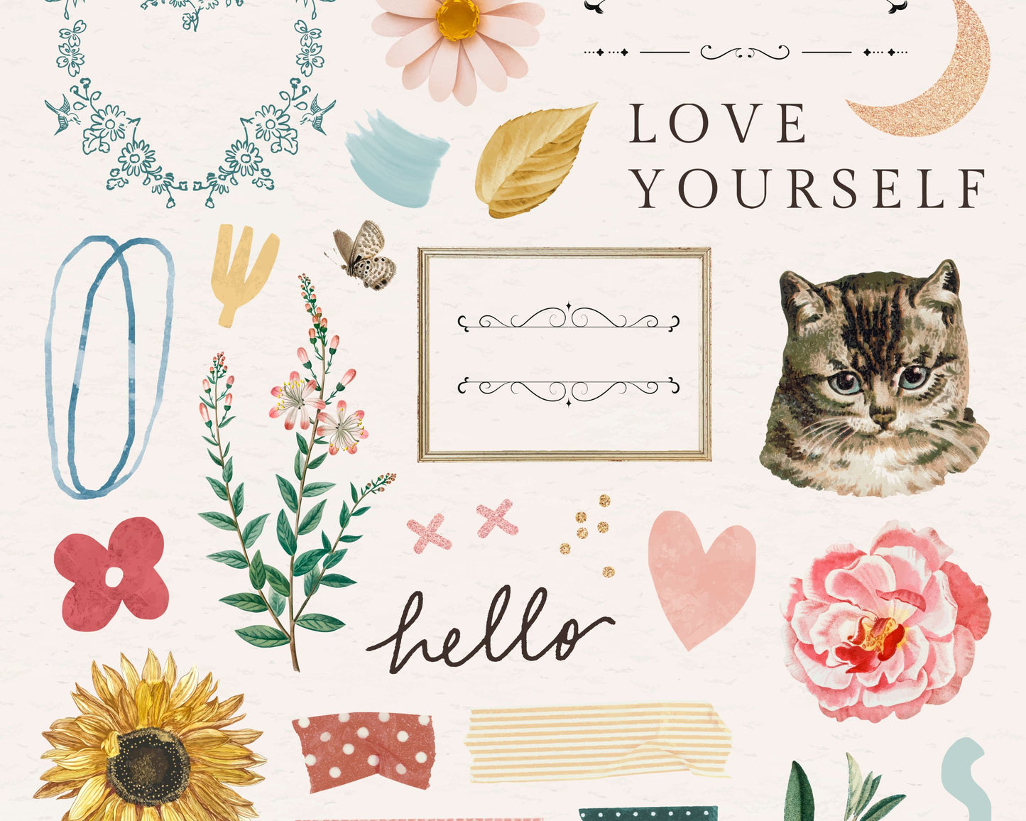aesthetic digital planner stickers