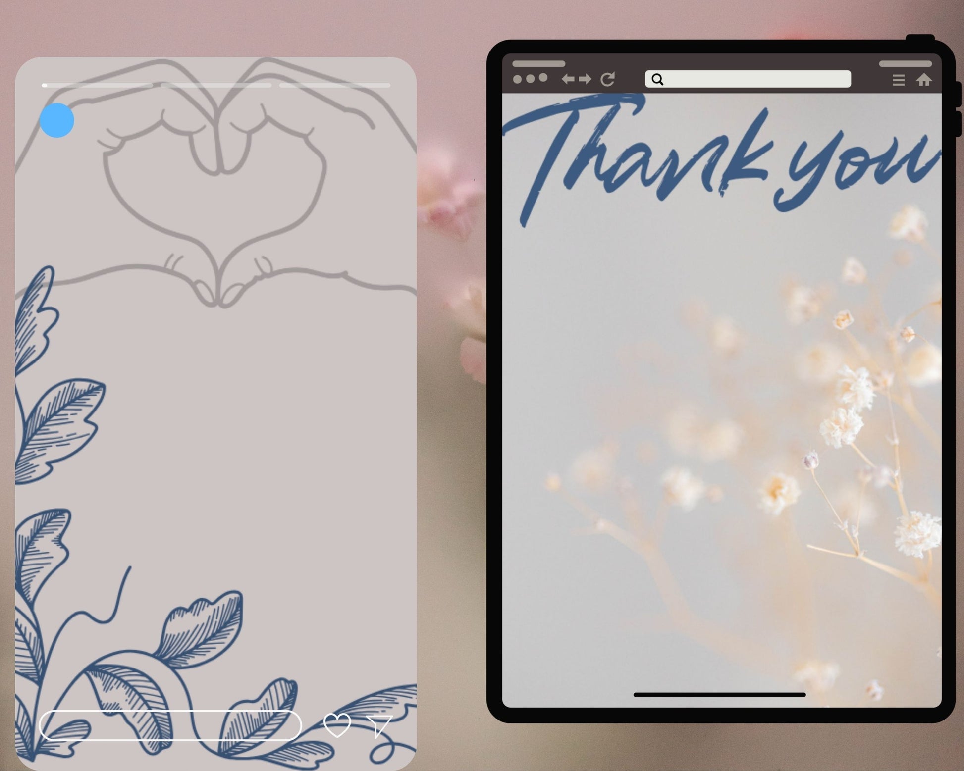 Digital thank you card