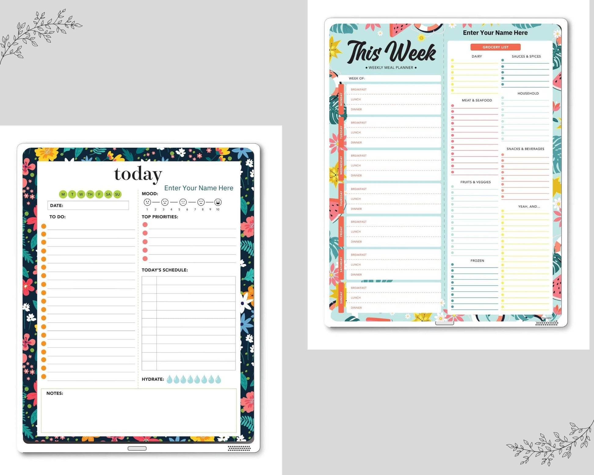 Weekly Planner with Meal Planner