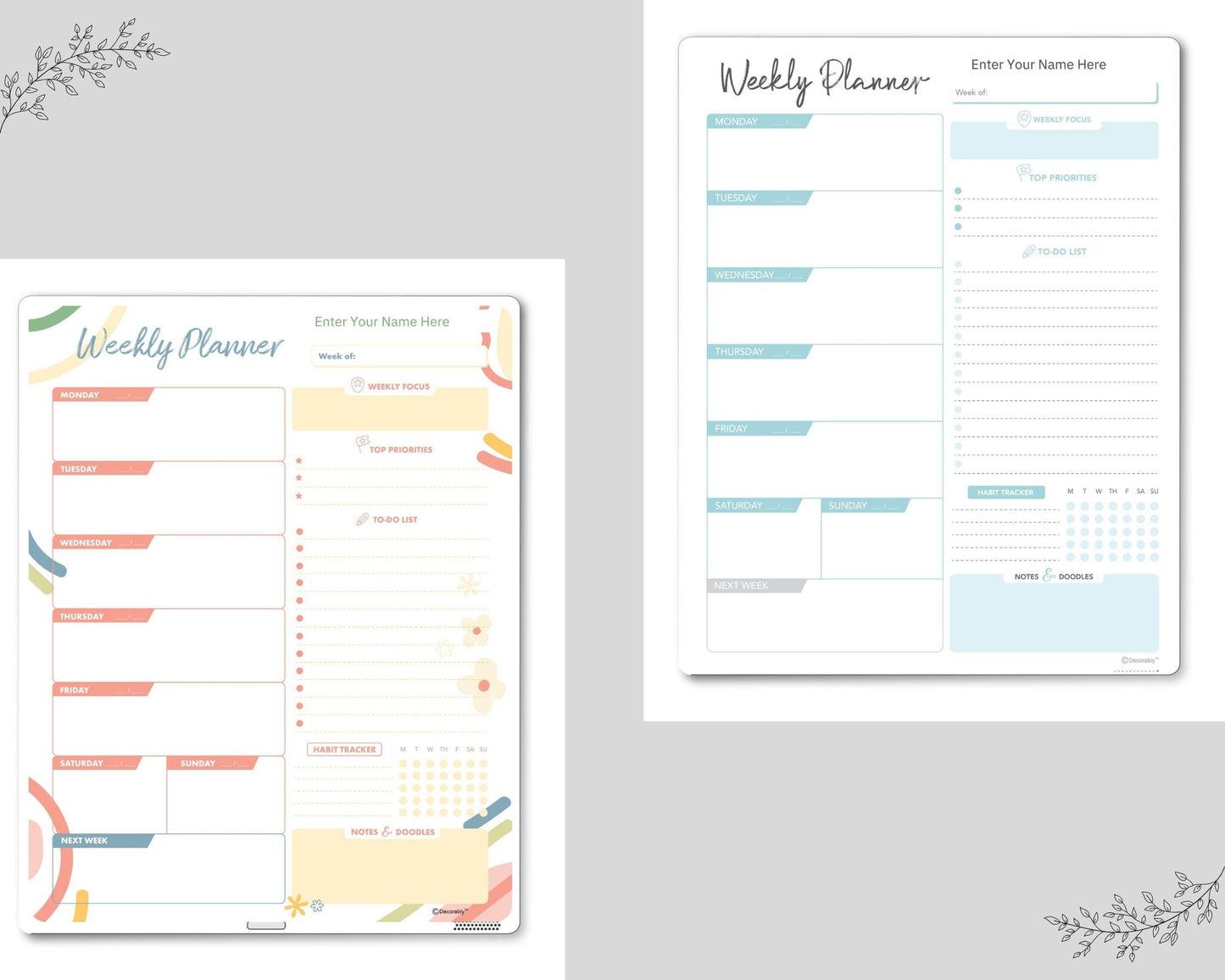 Weekly Planner with Meal Planner