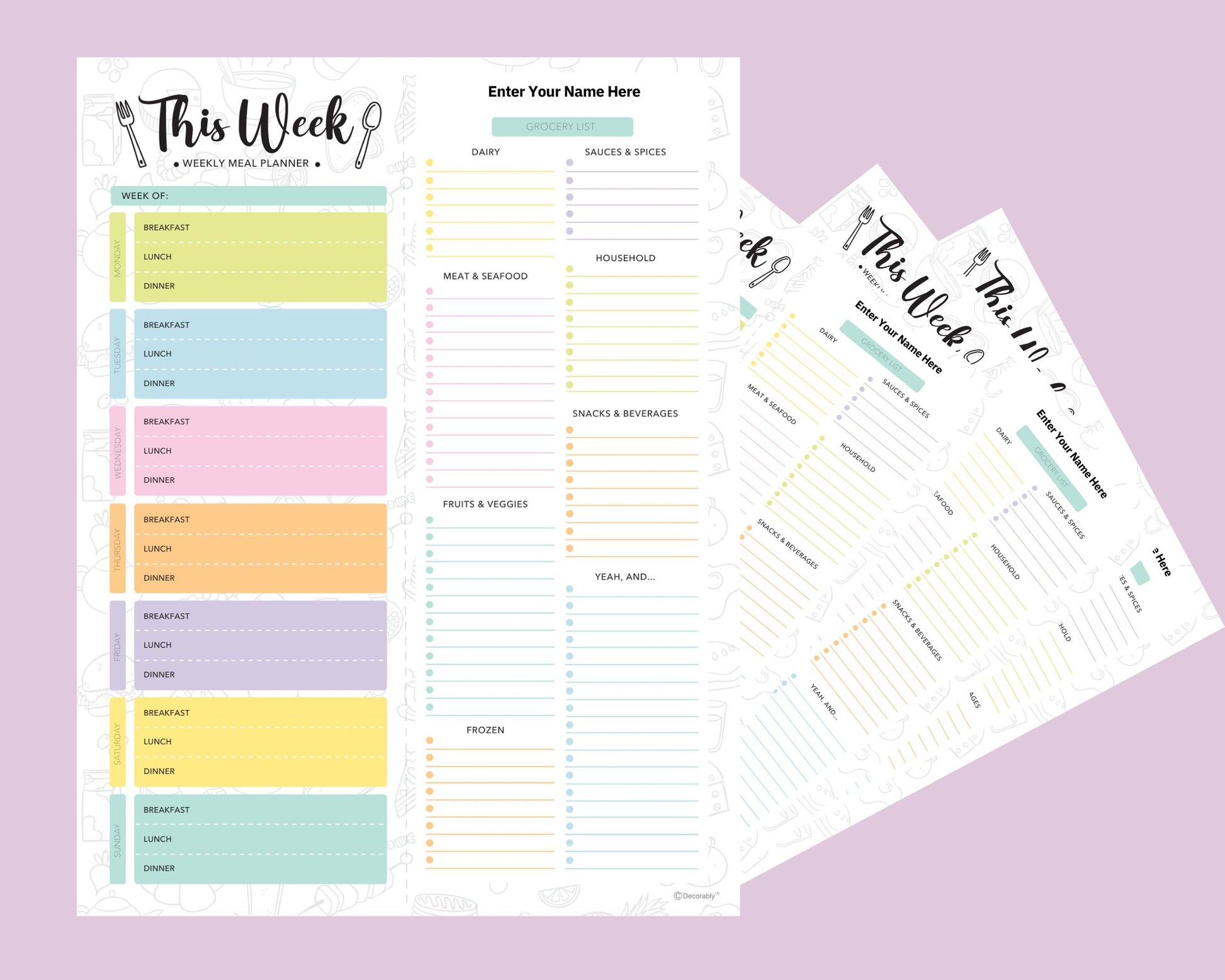 Weekly Planner with Meal Planner