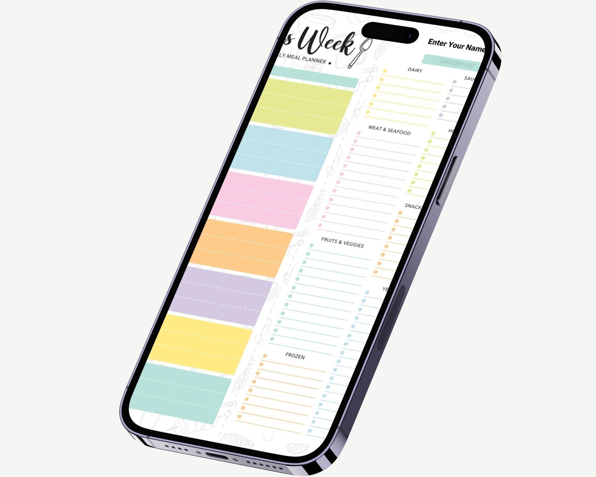 Weekly Planner with Meal Planner