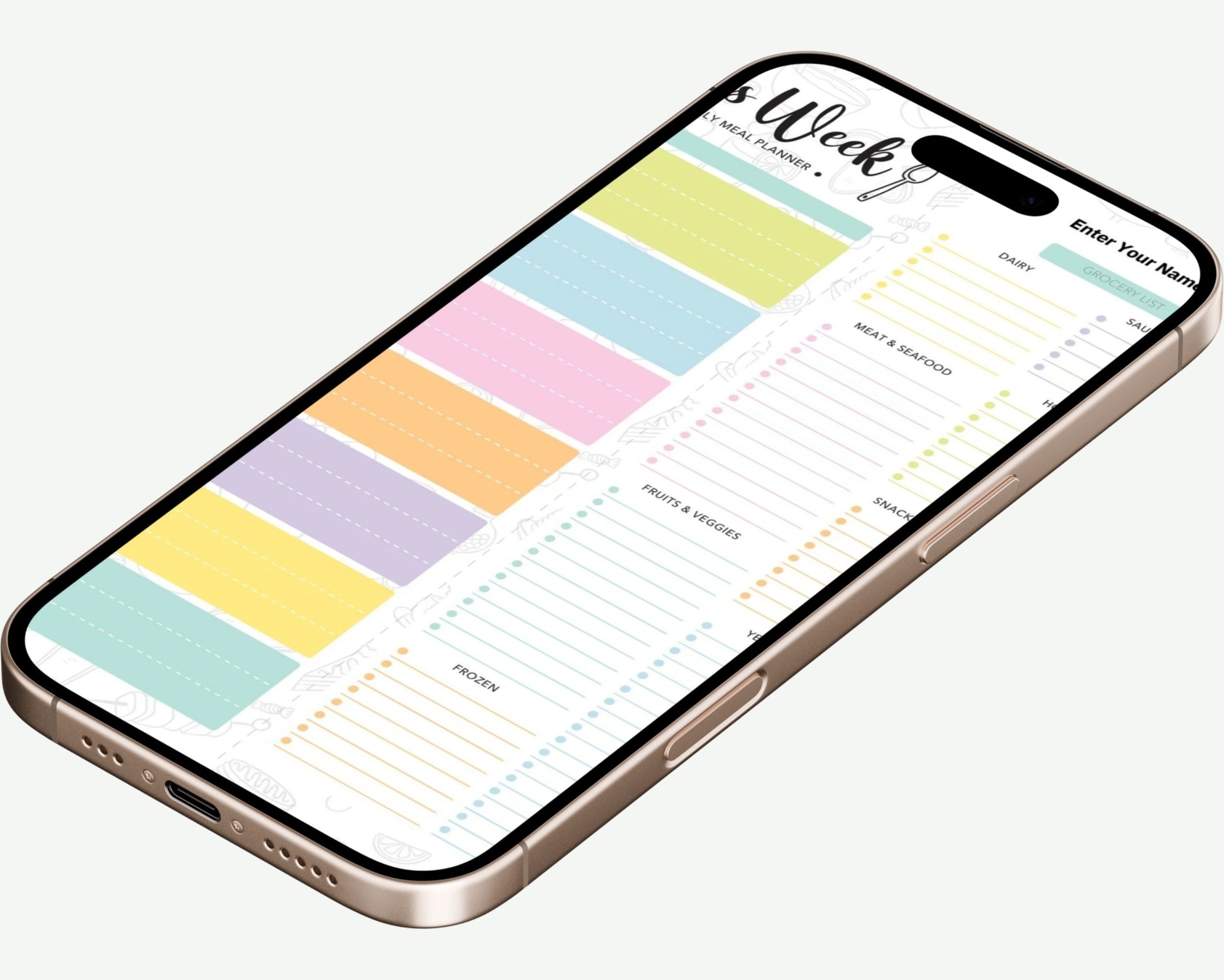 Weekly Planner with Meal Planner