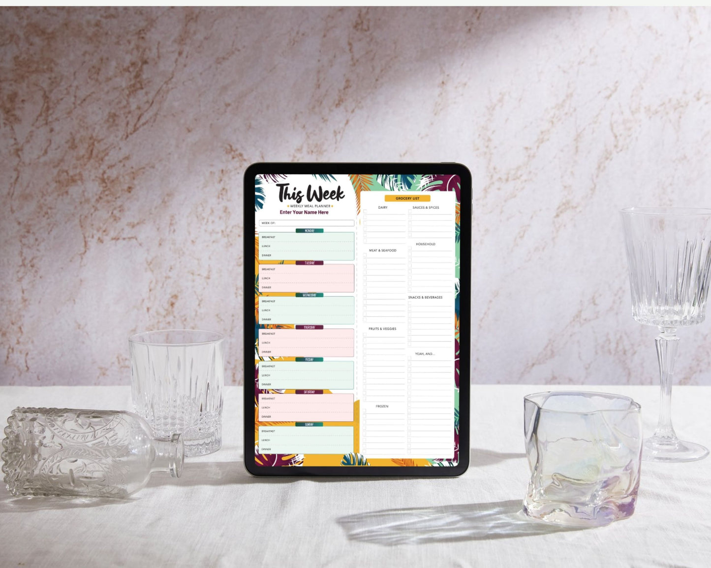 Printable Weekly Planner PDF Purchase