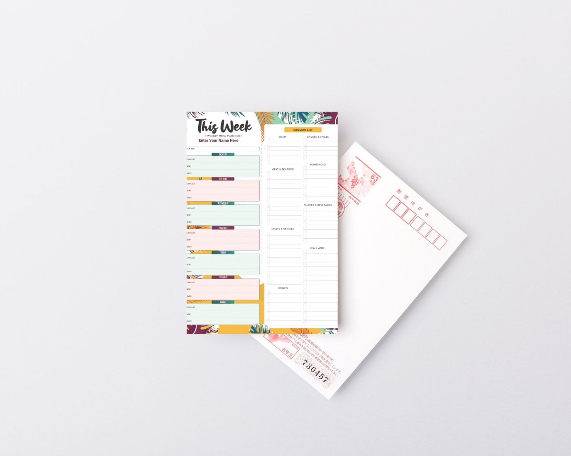 Printable Weekly Planner PDF Purchase